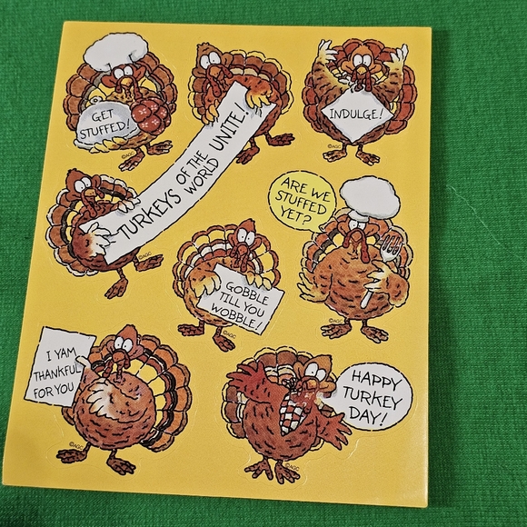 TH1:  Thanksgiving Sticker Bundle - 6 Sheets - American Greetings, Current, etc - Picture 4 of 8